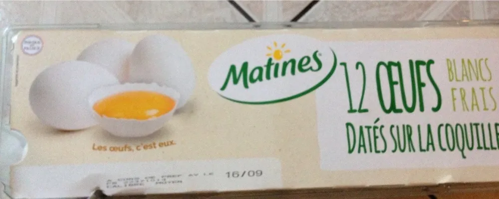 Oeufs blancs frais