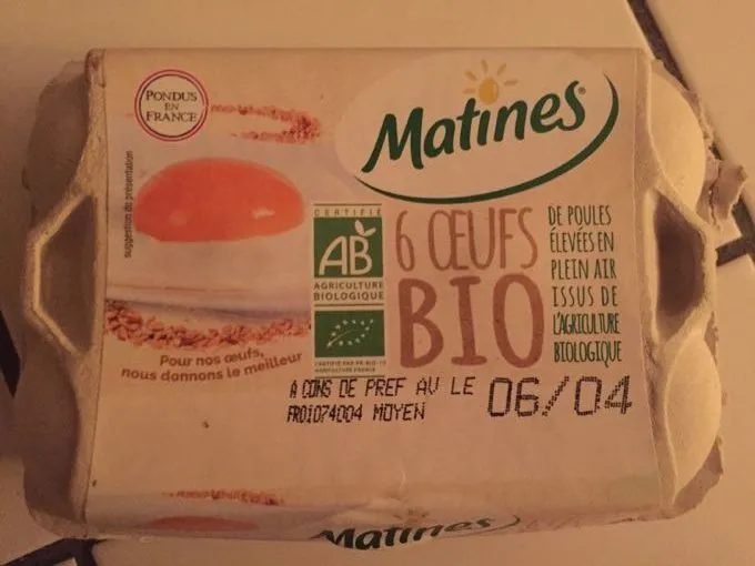 OEUFS MATINE BIO X6 GROS