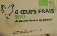 6 œufs frais bio