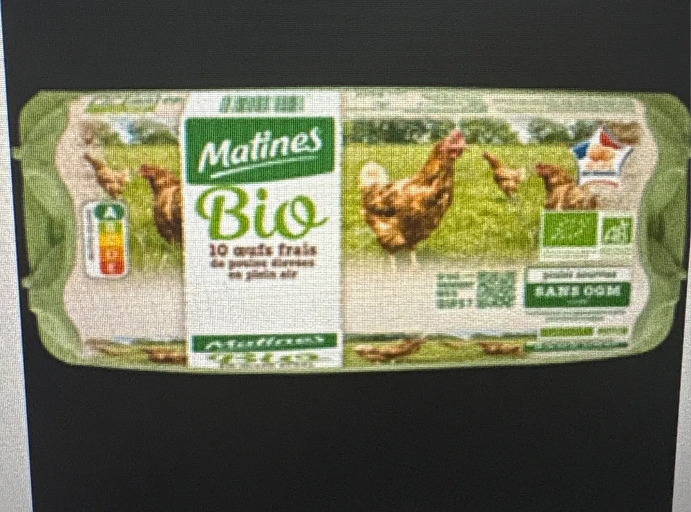 Oeufs bio élevé en plein air