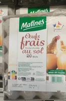 Oeufs frais au sol poules élevées