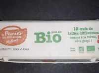 12 œufs de tailles différentes bio