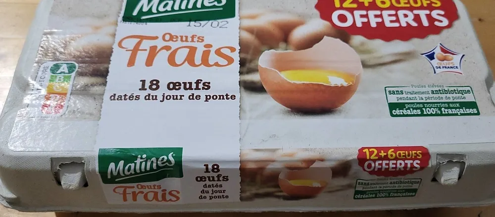Matines oeufs frais