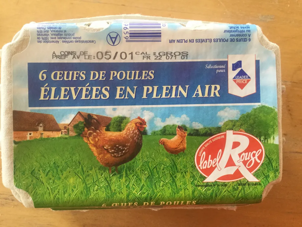 Oeufs de poules élevées en plein air