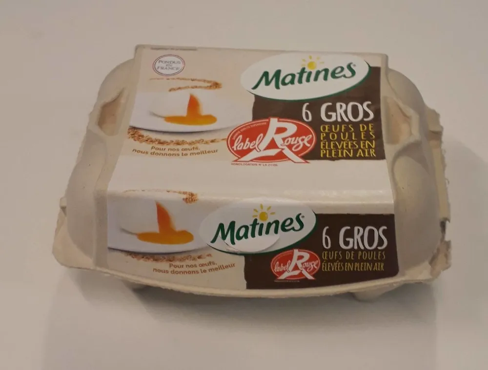 6 oeufs plein air Label Rouge gros
