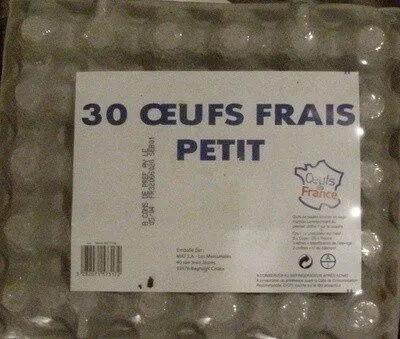 30 Oeufs frais petits