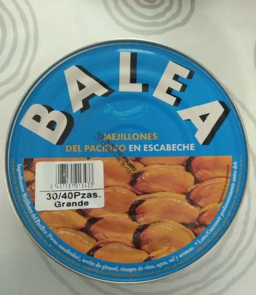 Mejillones del Pacífico en escabeche
