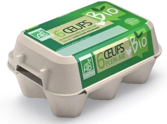 6 œufs Baby Coque de poules élevées en plein air issus de l'agriculture biologique
