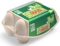 6 maxi œufs Baby Coque de poules élevées en plein air issus de l'agriculture biologique