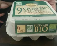Œufs de poules élevées en plein air, bio