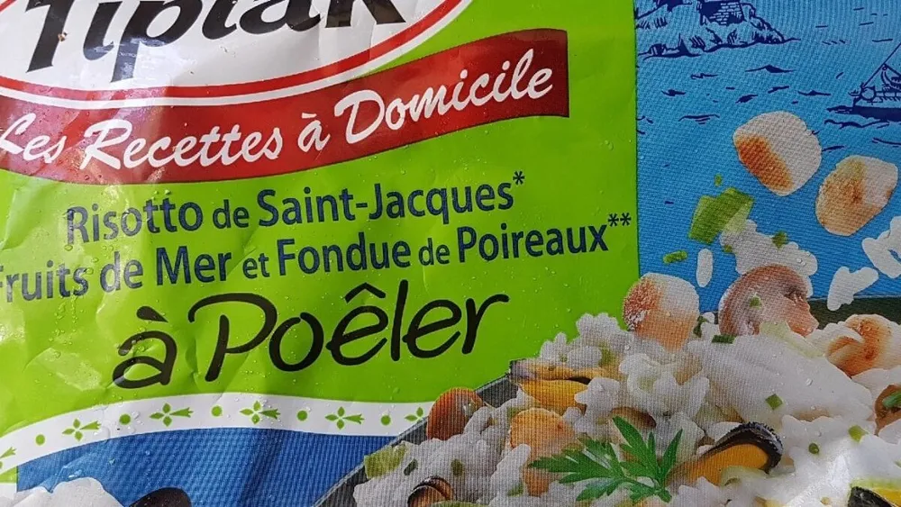 Risotto de st Jacques fruits de mer et fondue de poireaux
