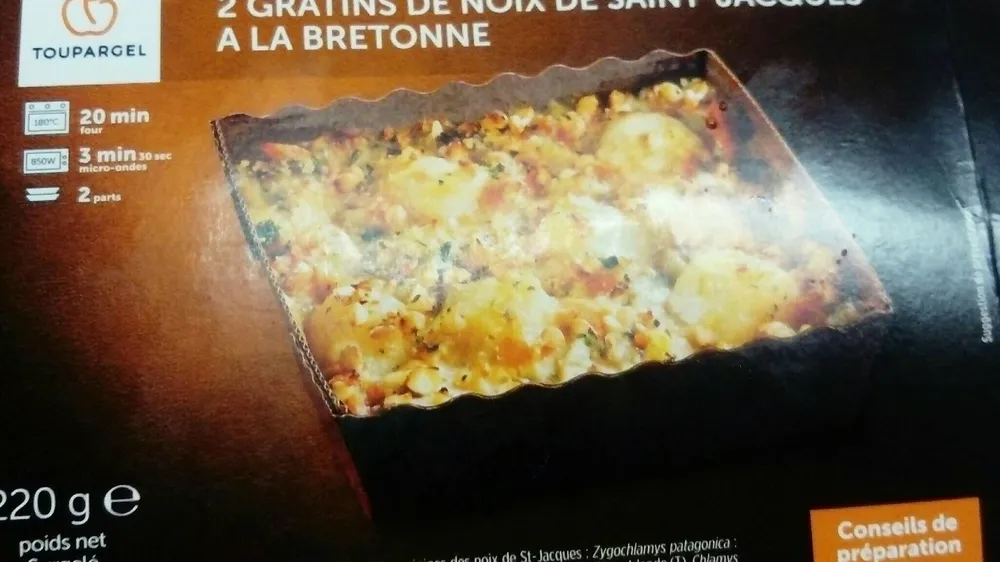 Gratin de noix de Saint Jacques