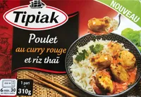 Poulet au curry rouge et riz thai