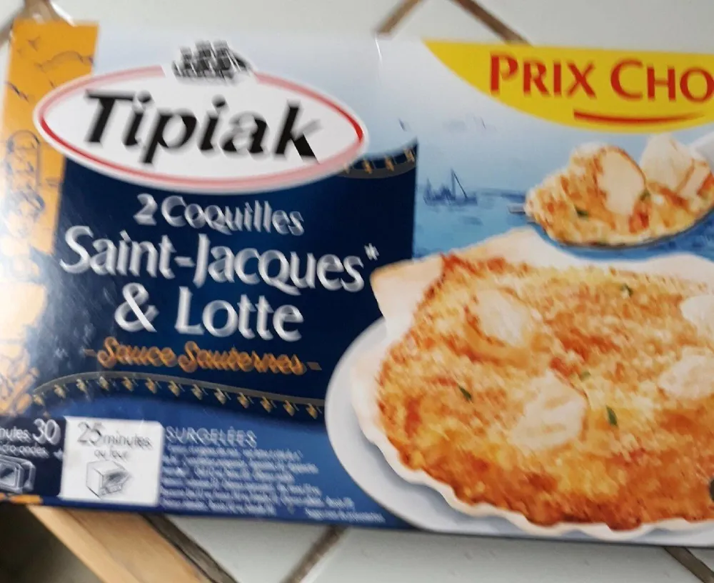 2 coquilles saint-Jacques & lotte, sauce sauternes