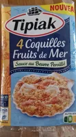 Coquilles fruits de mer sauce au beurre persillé