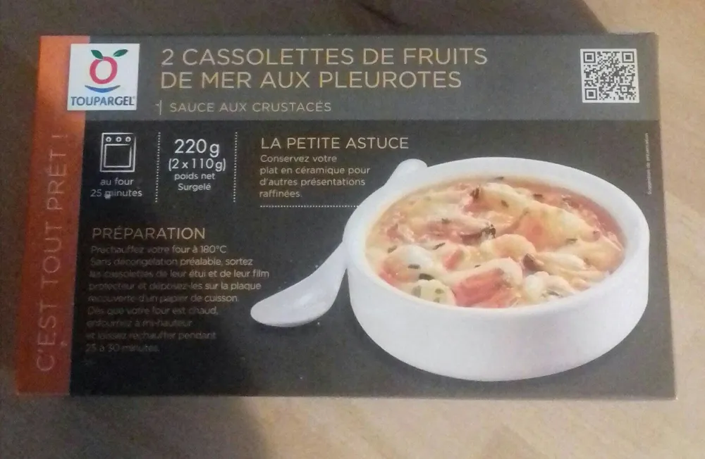Cassolettes fruits de mer pleurotes