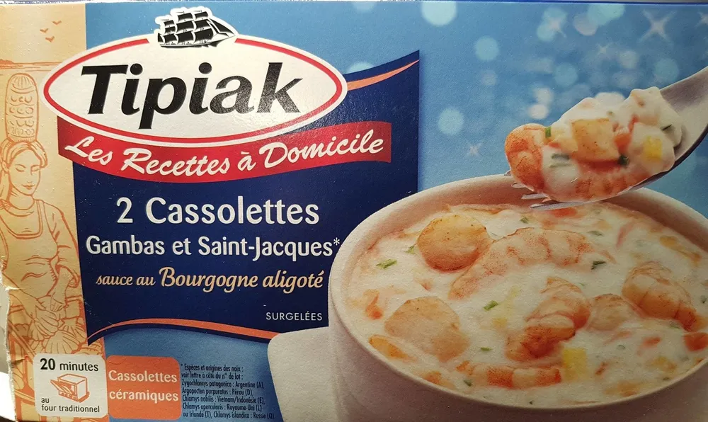 2 cassolettesbGambas et Saint Jacques