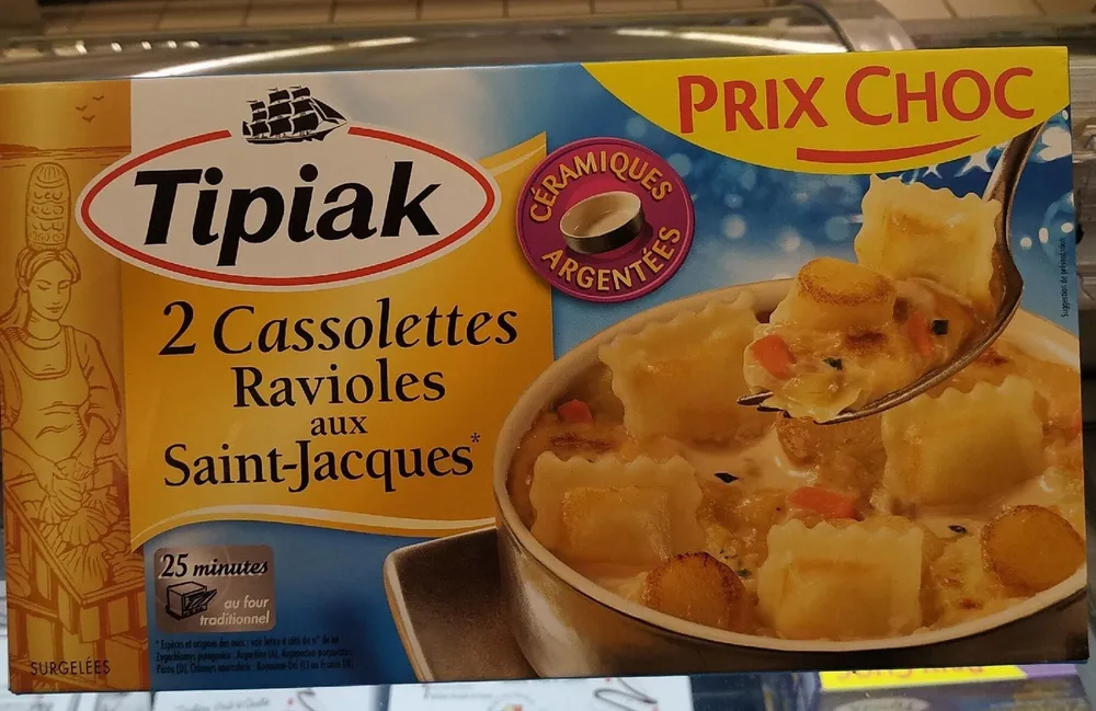 Cassolettes ravioles aux Saint-Jacques