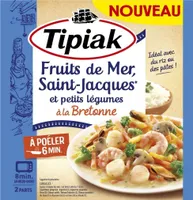 Fruits de Mer, Saint-Jacques et petits légumes à la Bretonne