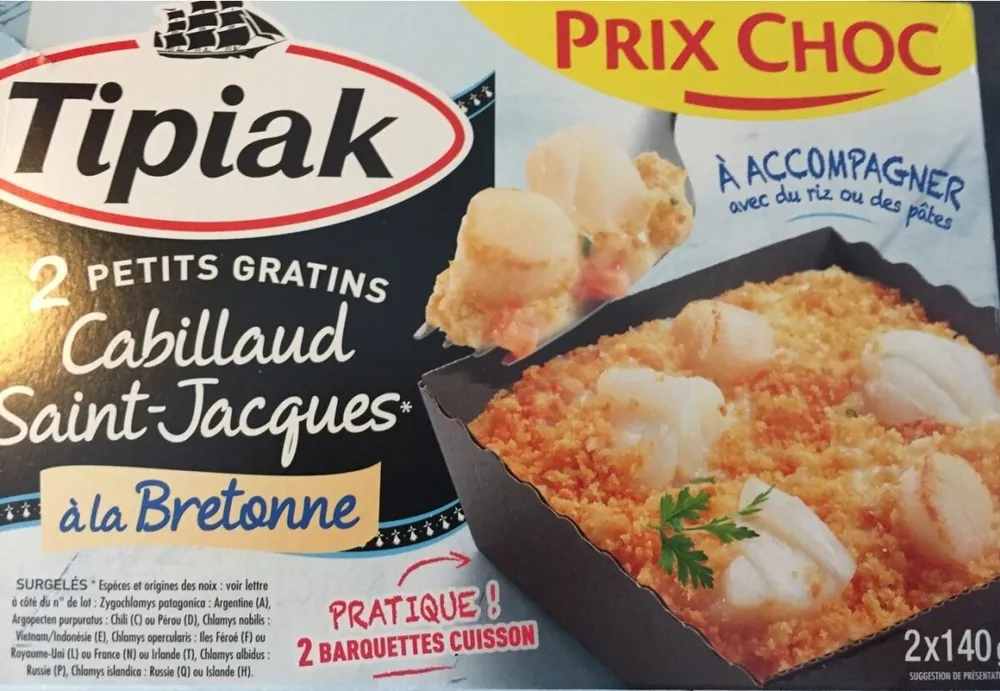 Gratins de cabillaud Saint-Jacques