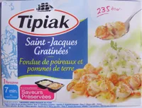 Saint-Jacques Gratinées*-Fondue de poireaux et pommes de terre, Surgelées
