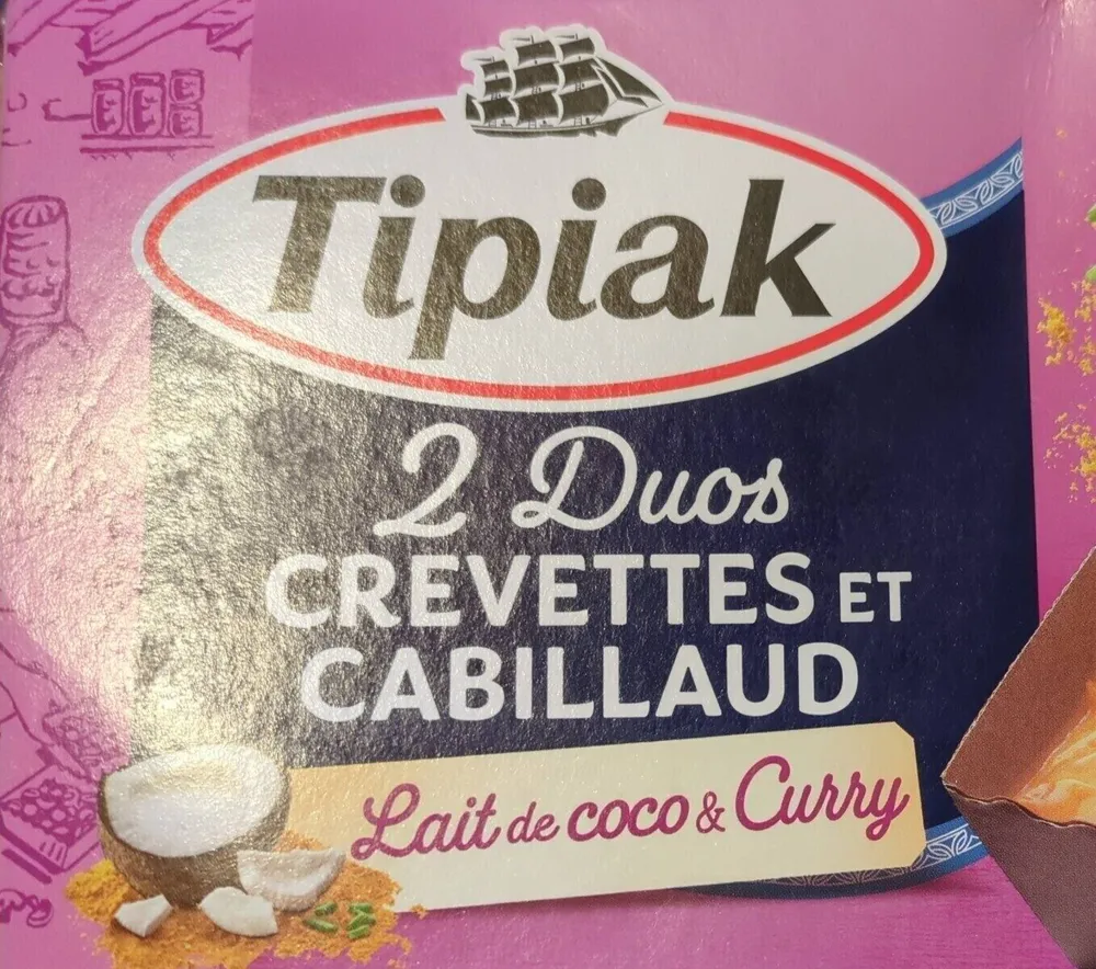 2 Duos CREVETTES ET CABILLAUD Lait de coco & Curry