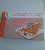 Galettes bretonnes lardons fumes et fromage de chèvre