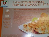 Galettes bretonnes noix de st Jacques et saumon