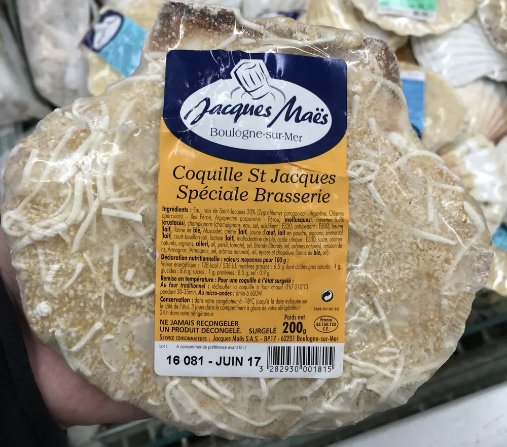 Coquille St Jacques spéciale Brasserie