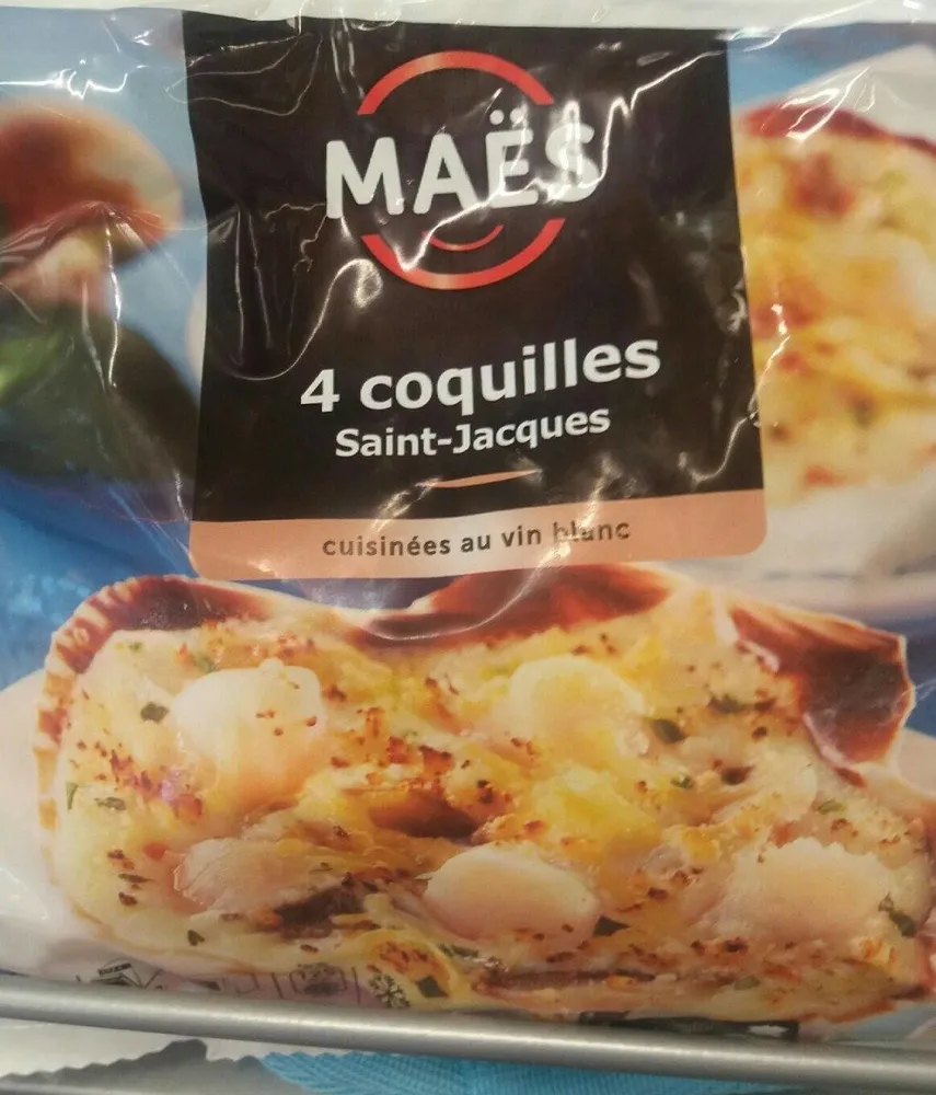 4 coquilles saint Jacques au vin blanc