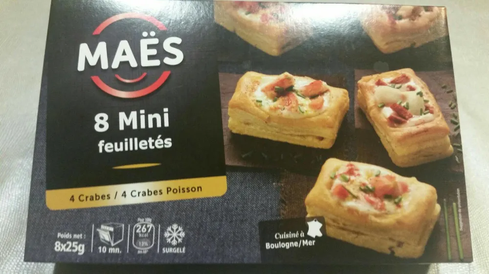 MAES 8 mini feuilletés - Crabe poisson
