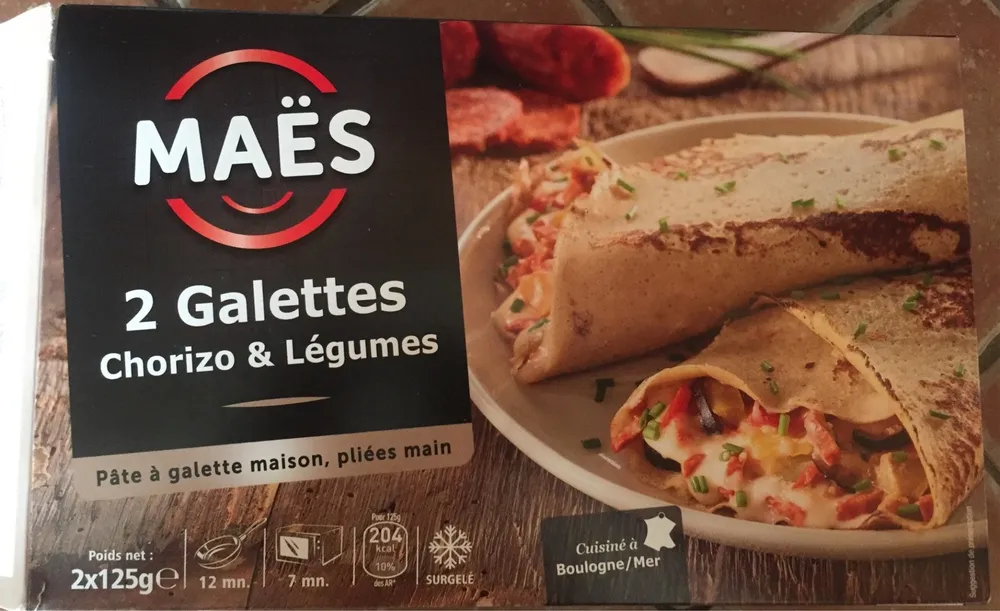 2 Galettes Chorizo & Légumes