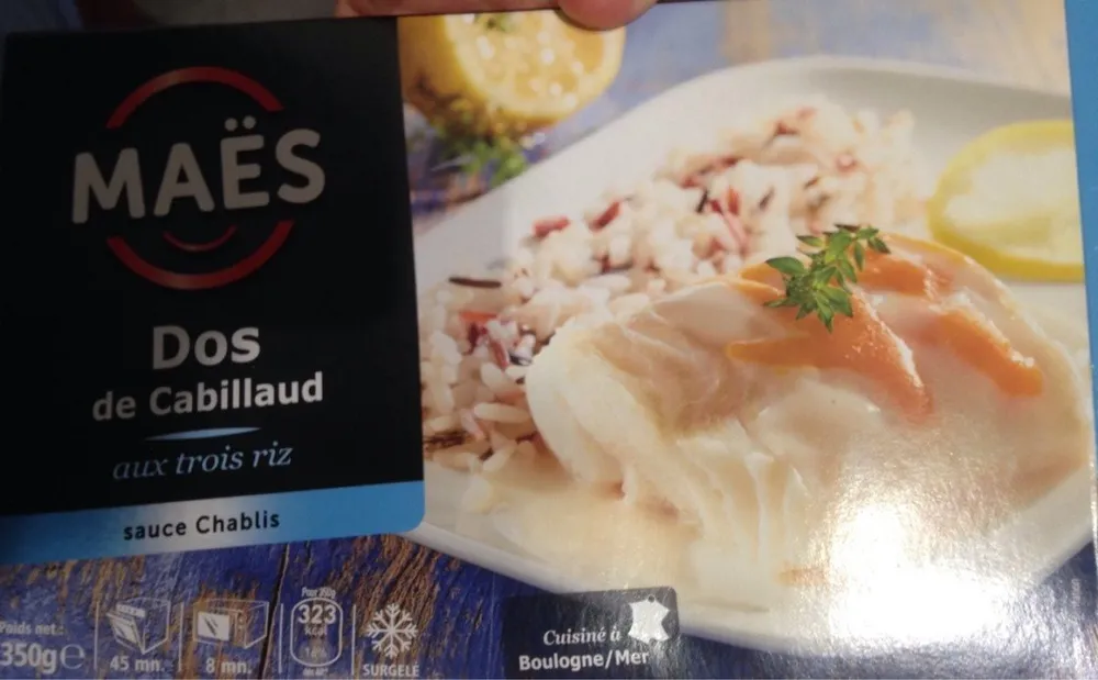 Dos de cabillaud aux trois riz, sauce chablis
