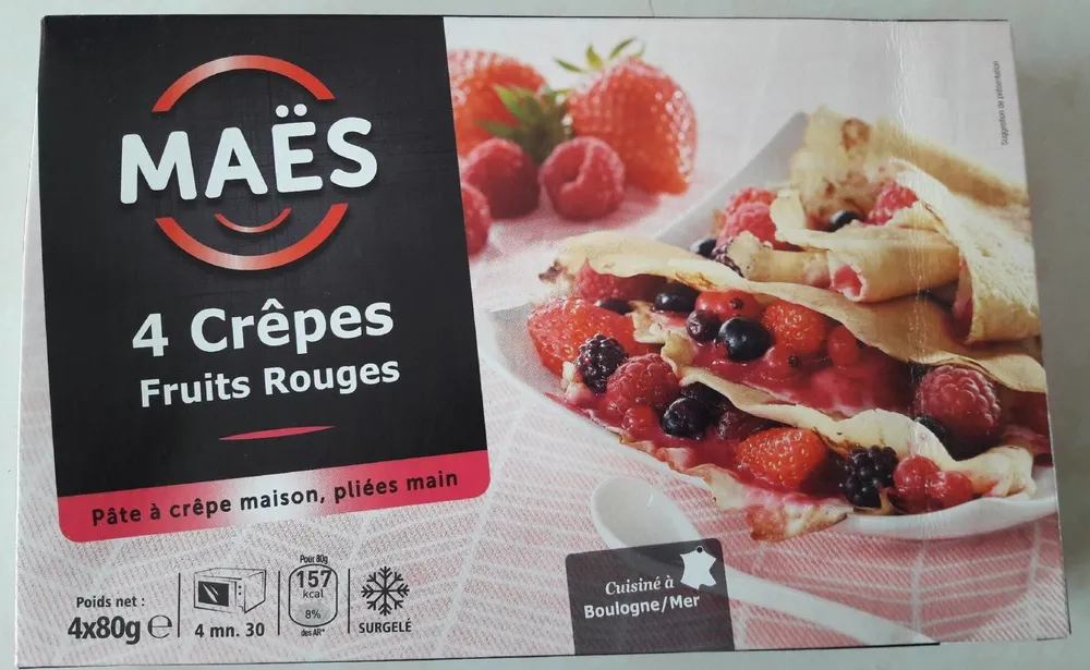 Maës 4 Crêpes Fruits Rouges