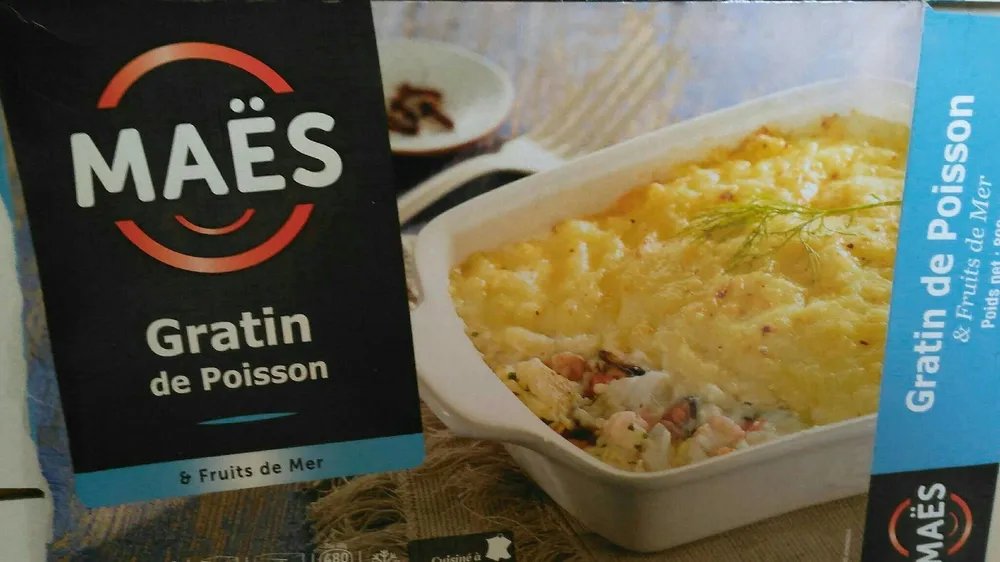 Gratin de poisson et fruit de mer