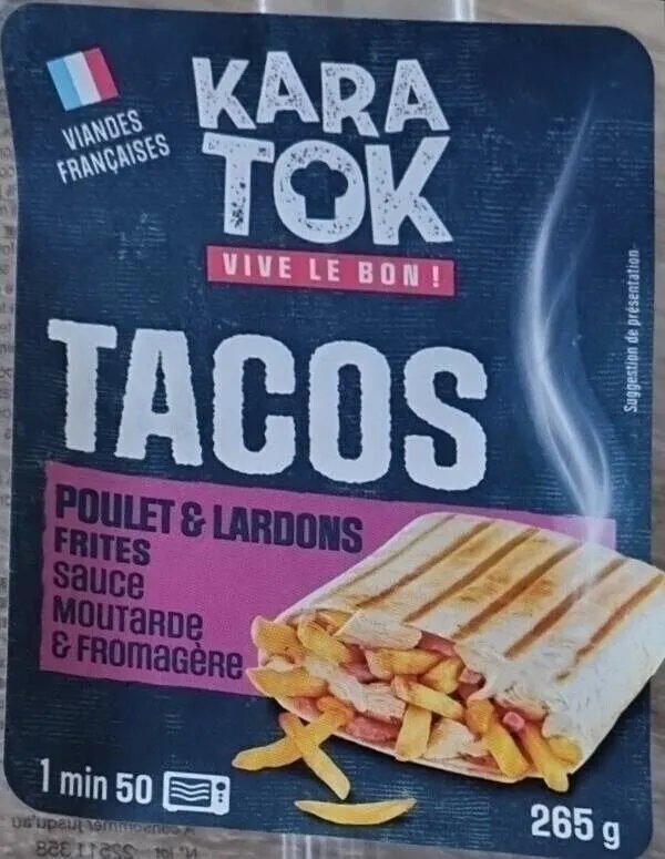 Tacos poulet lardons