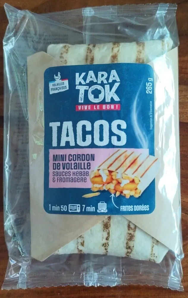 TACOS MINI CORDON DE VOLAILLE SAUCES KEBAB & FROMAGERE