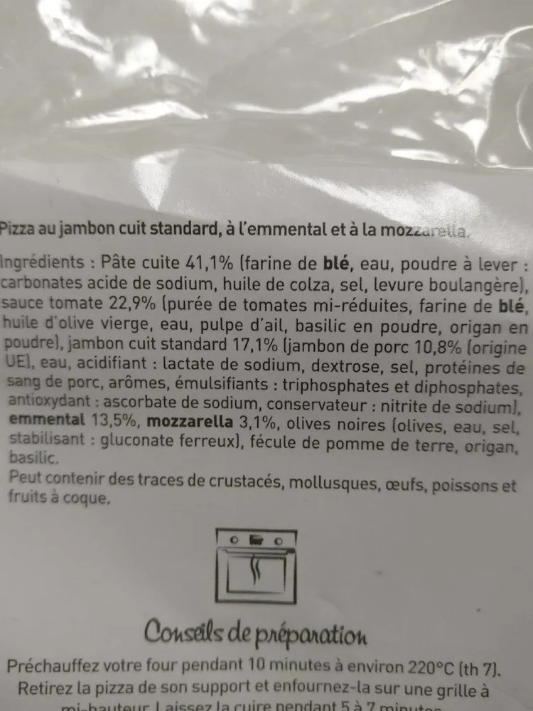 Pizza jambon