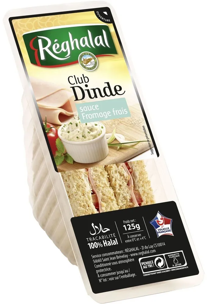 Club dinde sauce fromage frais