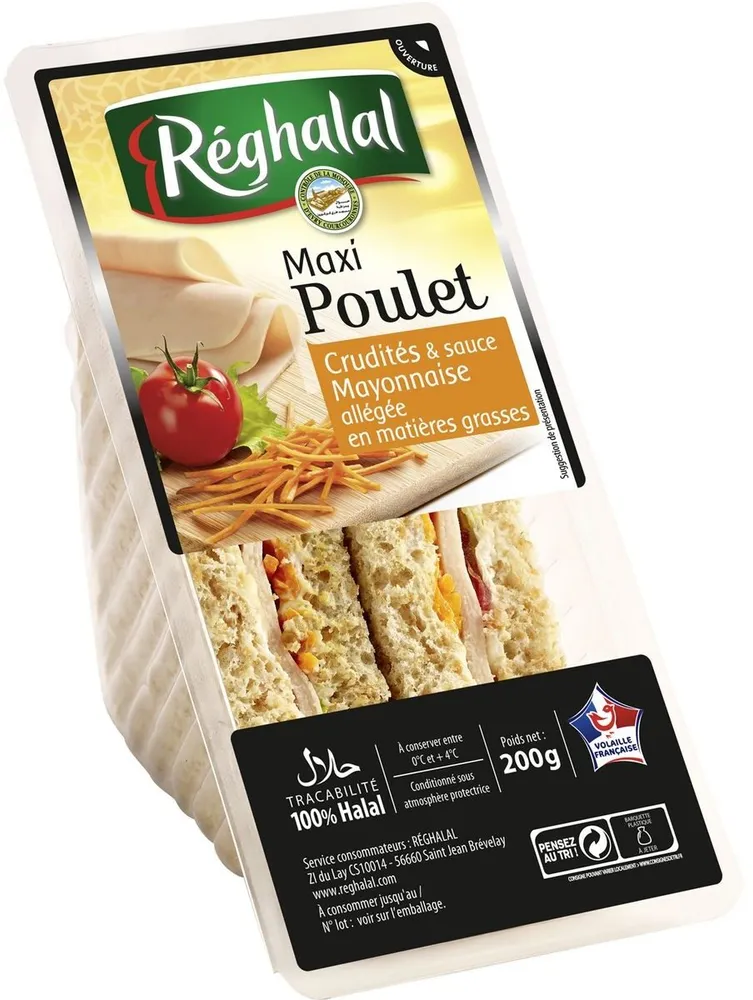Maxi poulet crudités & sauce mayonnaise allégée en matières grasses