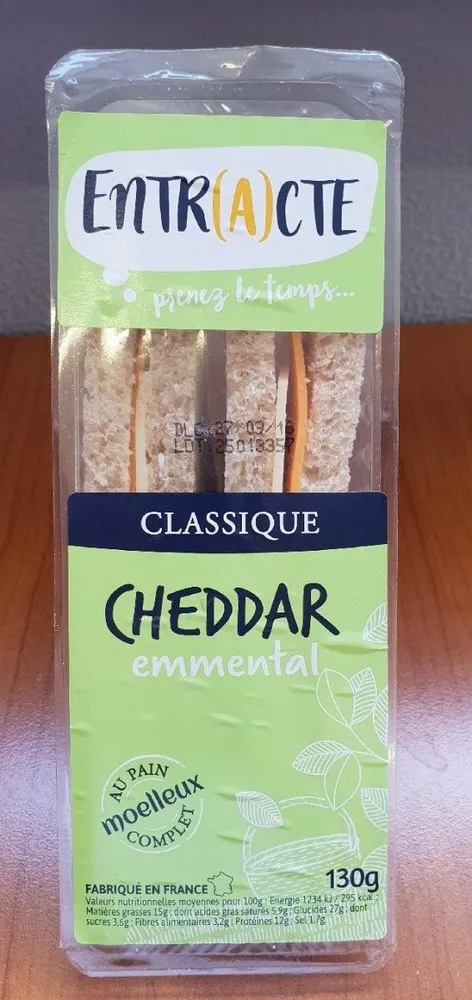 Sandwich cheddar emmental