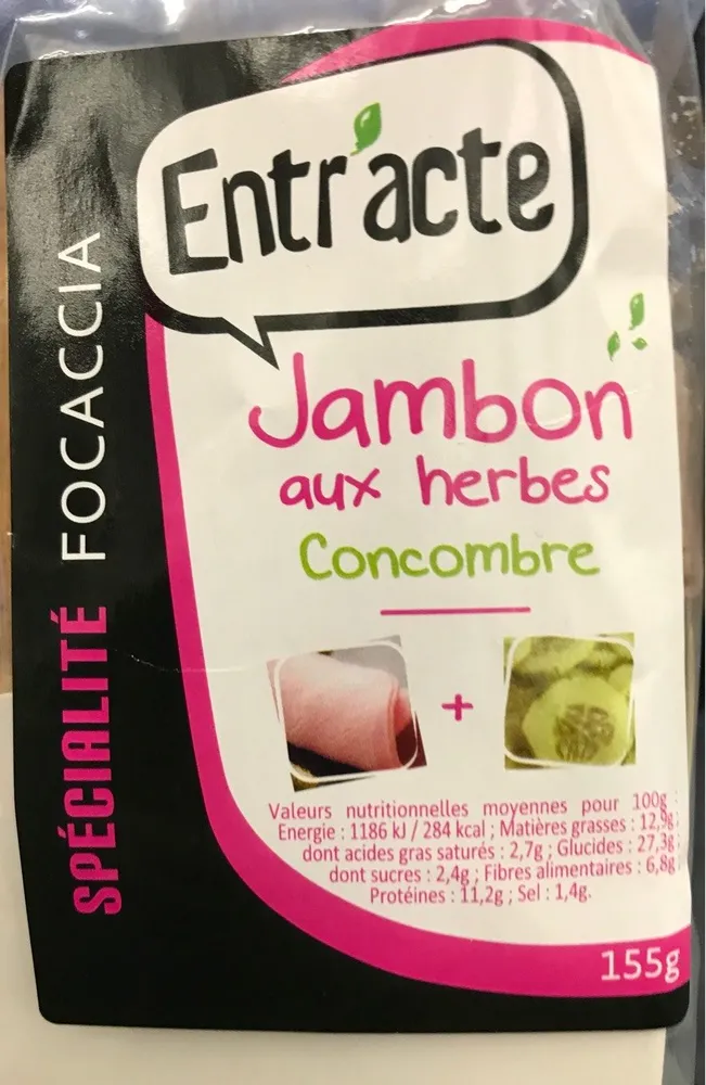 Jambon aux herbes concombre