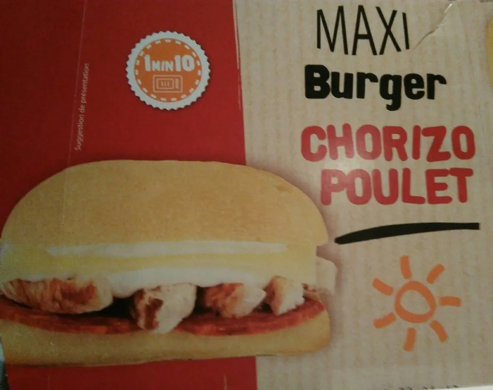 Maxi burger poulet chorizo