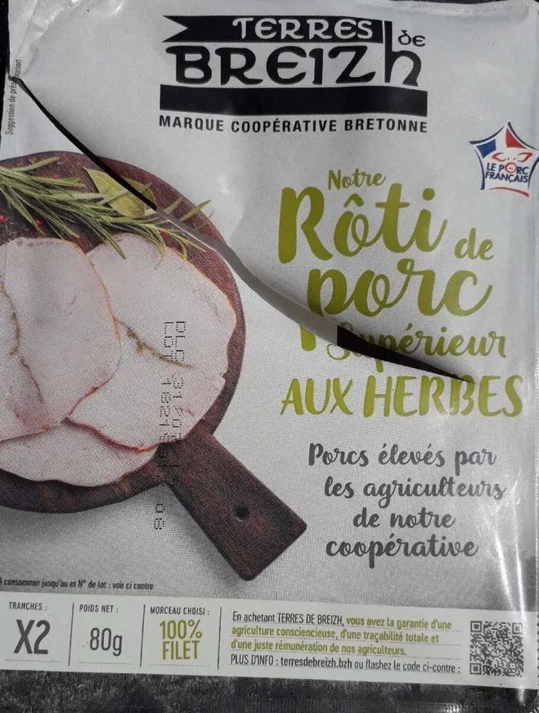 Rnotre rôti de porc Supérieur aux herbes