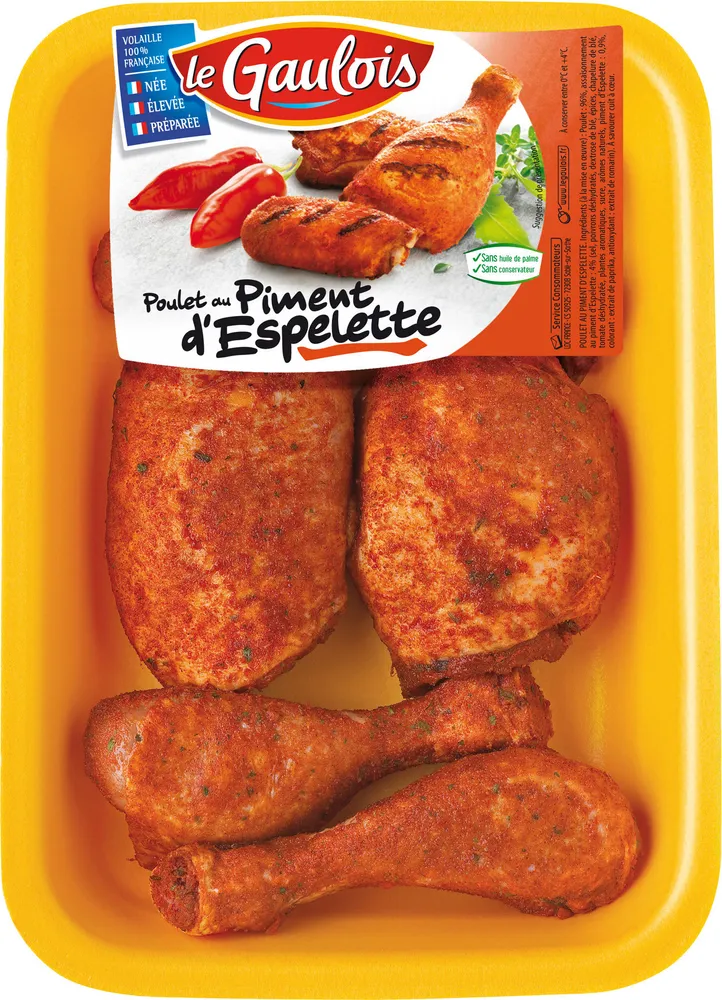 morceaux de poulet piment espelette PF 750g s/at