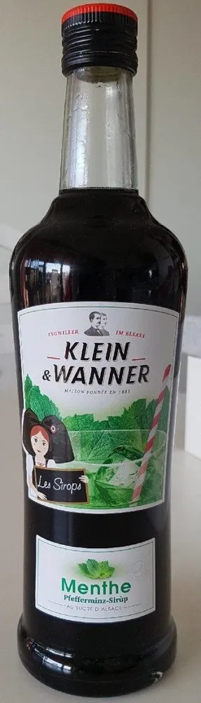 Menthe Pfefferminz Sirùp au sucre d'Alsace