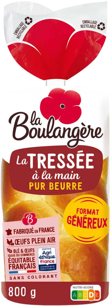 Brioche tressée pur beurre 800g