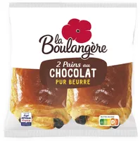 2 Pains au chocolat pur beurre 100g