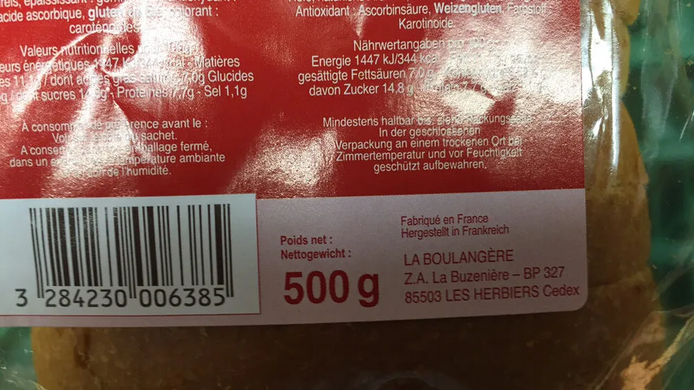 Brioche tranchée