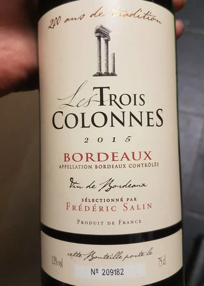 Vinho Chateau Le Trois Colones Bordeaux 750ml 2009